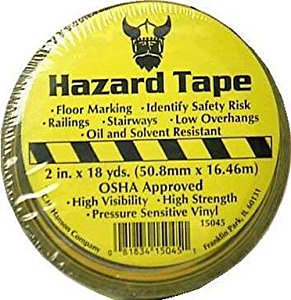 [2003887] C.H. Hanson 54 Ft. L X 2 in. W Plastic Stripe Floor Marking Tape Black/Yellow