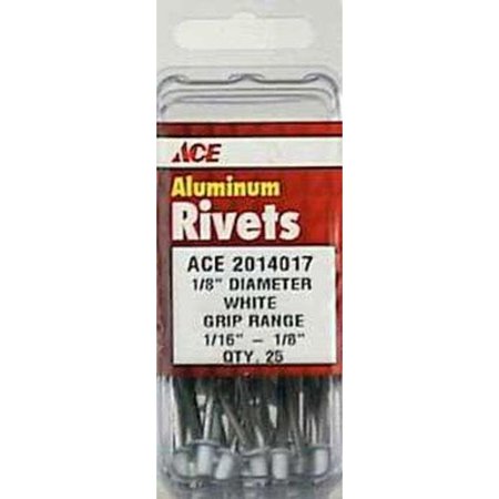 [2014017] Rivets Wh1/8X1/8 25Pk Ace Pop Rivets 2014017 082901015772