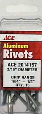 [2014157] Rivets Al3/16X1/8 15Pk Ace Pop Rivets 2014157A 082901015901