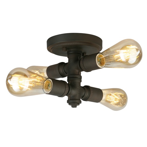 [202838A] Eglo Lighting Eglo Wymer 6 Inch 4 Light Flush Mount Wymer - 202838A - Farmhouse