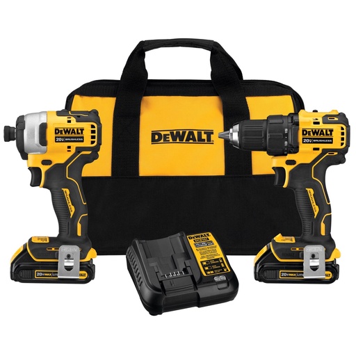 [2028479] DeWalt 20V MAX Atomic Cordless Brushless 2 Tool Compact Drill and Impact Driver Kit