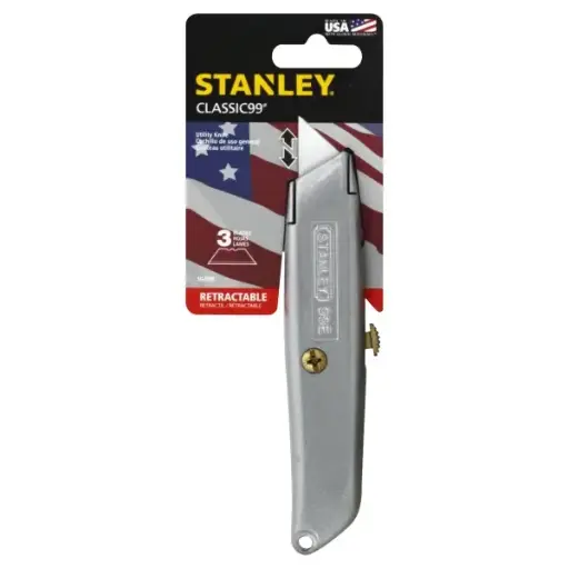[20530] Classic 99 Utility Knife with Retractable Blade, 6" Die Cast Handle, Gray