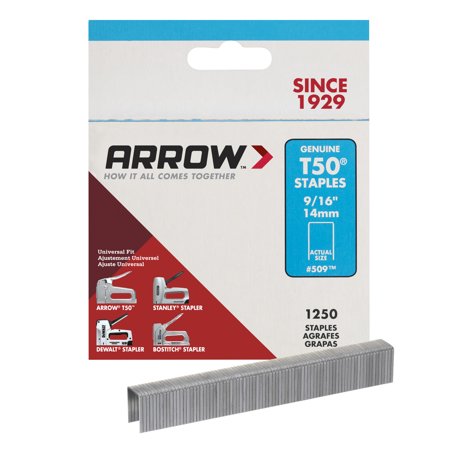 [21096] Arrow 9/16 in T50 Staples - 1250 Count
