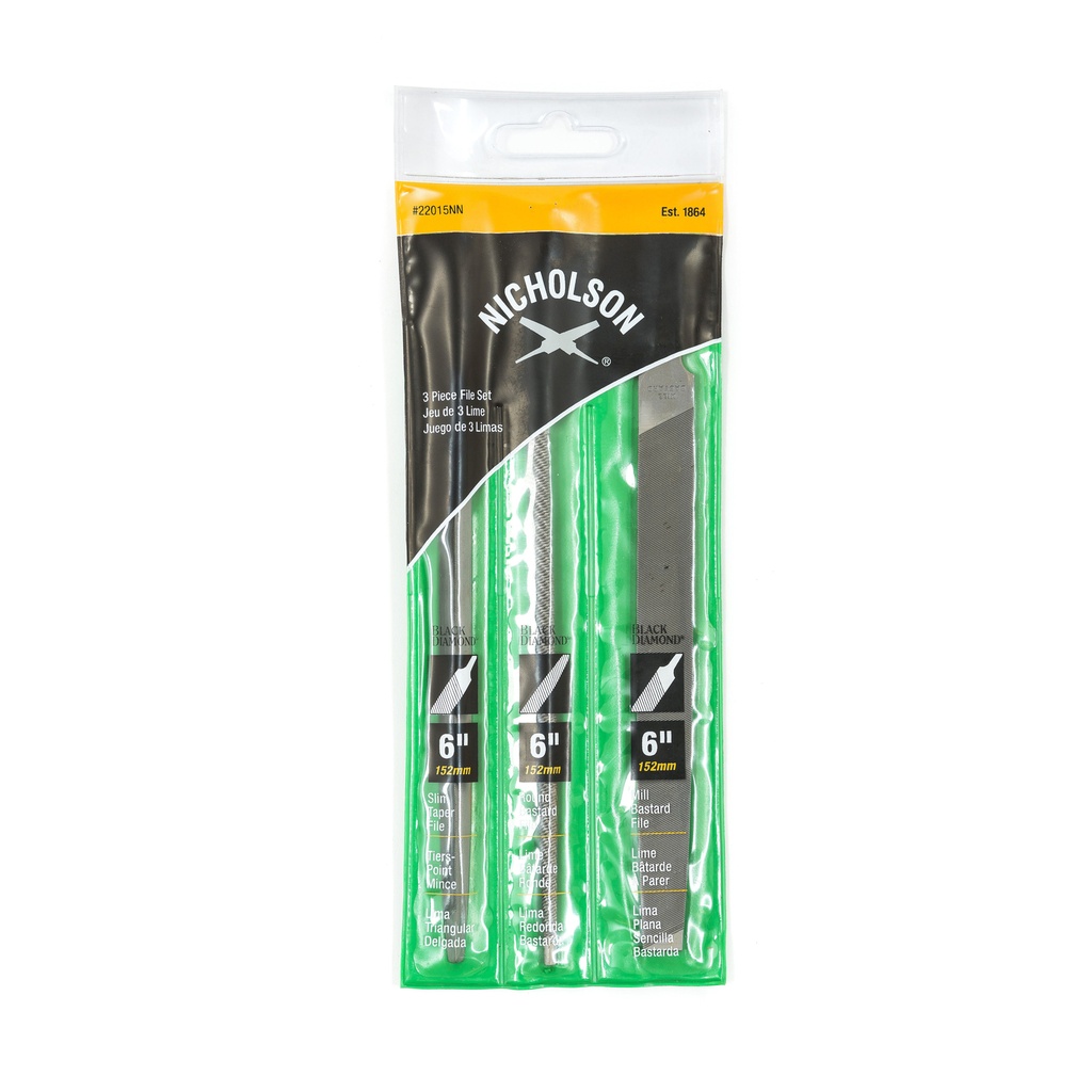 Crescent Nicholson 6 in. L X 3.45 in. W High Carbon Steel Assorted File ...