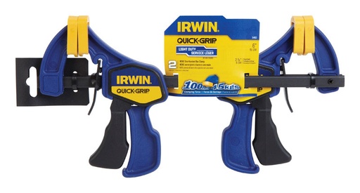 [2392553] Irwin Quick-Grip 6 in. X 2-7/16 in. D Bar Clamp 100 Lb 2 Pc