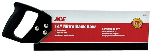 [27101] Ace 14 in. Mitre Back Saw 12 TPI 1 Pc