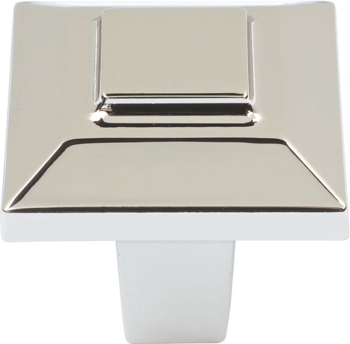 [283PN] Atlas Homewares 283 Trocadero 1 Inch Square Cabinet Knob Polished Nickel Cabinet Hardware Knobs Square