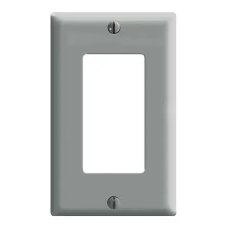 [3001293] Leviton Decora Gray 1 Gang Thermoset Plastic Decorator Wall Plate 1 Pk