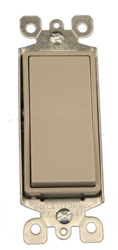 [3001298] Leviton 5601-2GY Gray Decora Single Pole Rocker Light Switch 15A