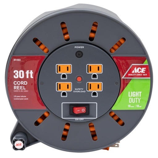 [3014563] Ace 30 Ft. L Plastic Cord Reel