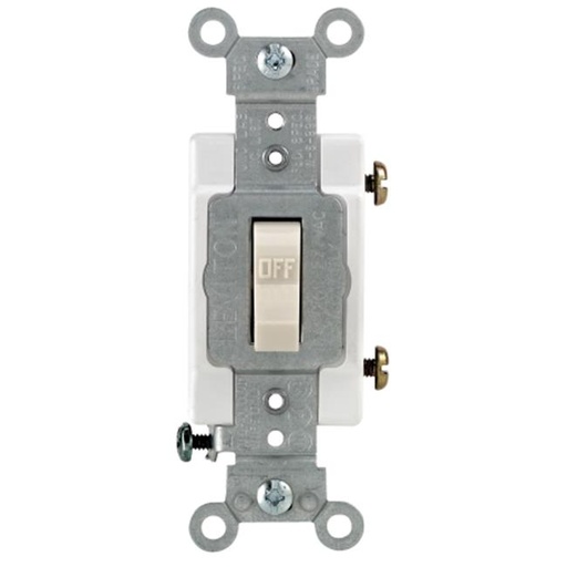 [3138286] Leviton Mfg S06-CS115-2TS Light Almond 15 Amp Single Pole Toggle Switch