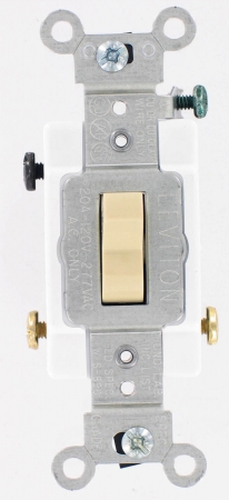 [3170446] AC Quiet Switch 20 Amps Three Pole Toggle Ivory Ivory