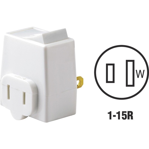 [3189842] Plug-In Switch Tap, White, Card
