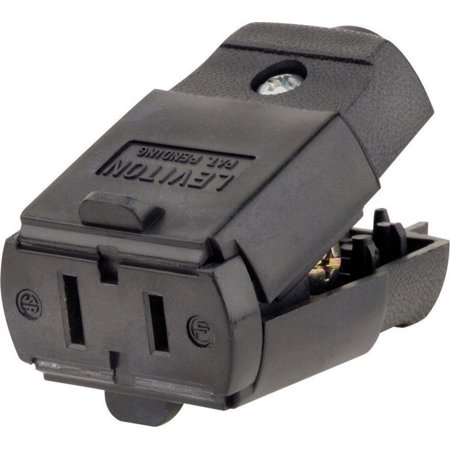 [3201209] Leviton Commercial and Residential Thermoplastic Polarized Connector 1-15R 20-16 AWG 2 Pole 2 Wire 
