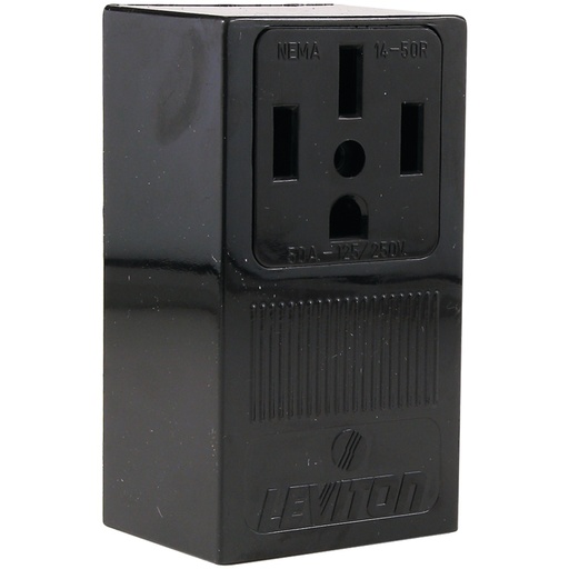 [3201472] Leviton 55050 Single-Surface Range Mounting Receptacle  Black