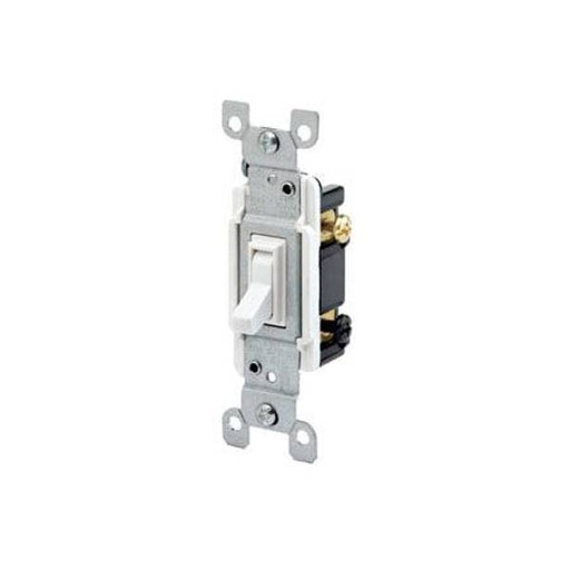 [3201852] Leviton 15 Amps Toggle Switch White 1 Pack