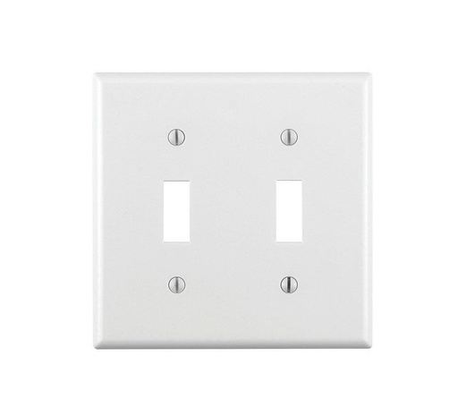 [3202520] Two Gang Switch Wallplate, White