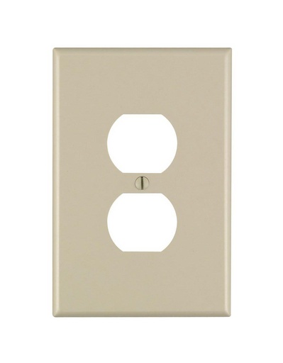 [3202595] Leviton Ivory 1 Gang Nylon Duplex Outlet Wall Plate 1 Pack