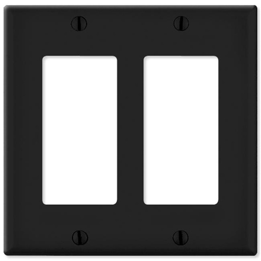 [3216579] Decora Two Gang Wallplate, Black