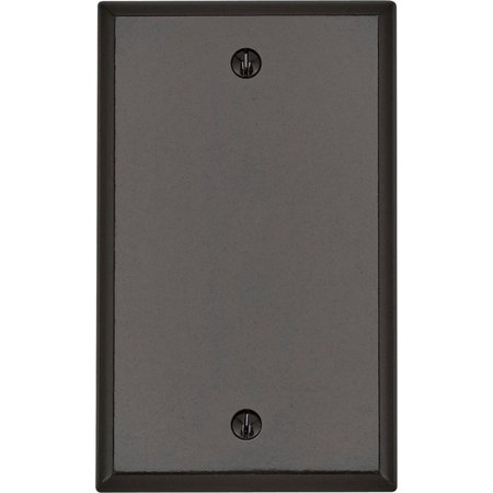 [3218153] One Gang Blank Wallplate, Brown