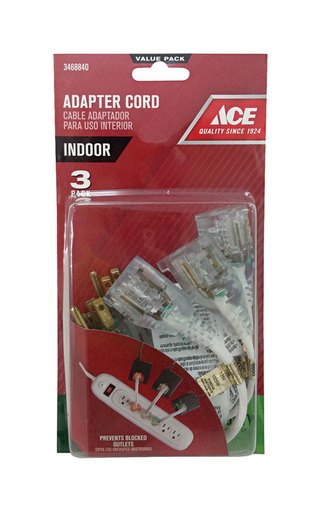 [3468840] CORD ADAPTERS 8" 3PK ACE