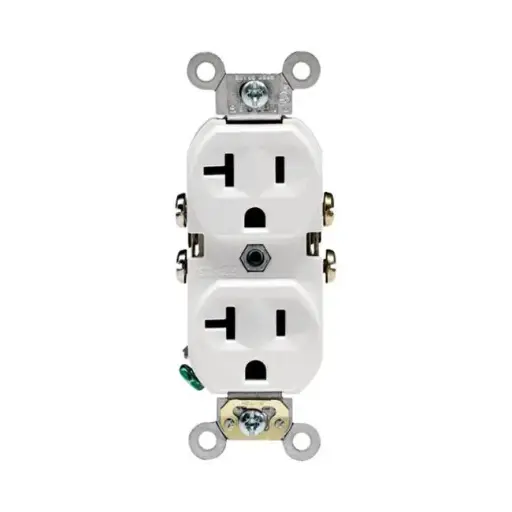 [3500543] Leviton 20 Amps 125 V Duplex White Outlet 5-20R 1 Pk