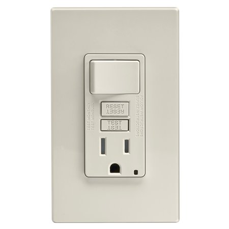 [3534146] Leviton SmartlockPro 15 Amps 125 V Light Almond Outlet/Wallplate 5-15R 1 Pk