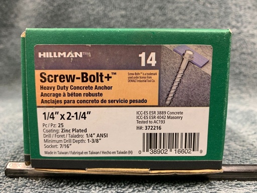 [372216] SCREW-BOLT+ 1/4X2-1/4 CJ25