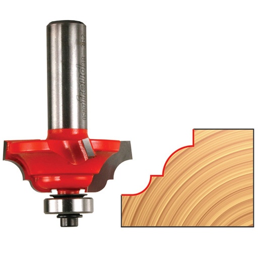 [38362F] Freud 1-1/2 in. (Dia.) Quadra-Cut Classical Cove & Bead Bit with 1/2 in. Shank - 38-362