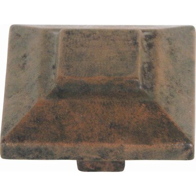[385000389] Atlas Homewares 4002 Trocadero 1-1/2 Inch Square Cabinet Knob Rust