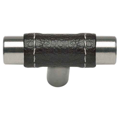 [385005667] Atlas Homewares 288 Zanzibar 1-7/8 Inch Bar Cabinet Knob Black / Polished Chrome Cabinet Hardware Knobs Bar