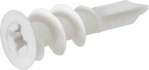 [400004351] HILLMAN 1/2 in. D X 1.5 in. L Nylon Ribbed Head Drywall Anchors 100 Pk