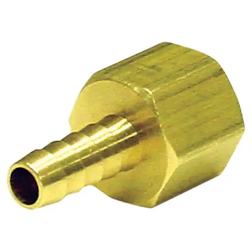 [4017238] Brass 3/8 in. D X 3/8 in. D Adapter 1 Pack
