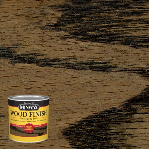 [420013349] Minwax Wood Finish Semi-Transparent Ebony Oil-Based Wood Stain 0.5 Pt.