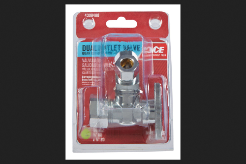 [4309480] Ace 5/8 in. Compression X 3/8 in. Compression Brass Dual Shut-Off Valve