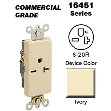 [450008198] RECEP SEN 20 AMP DECORA IVORY