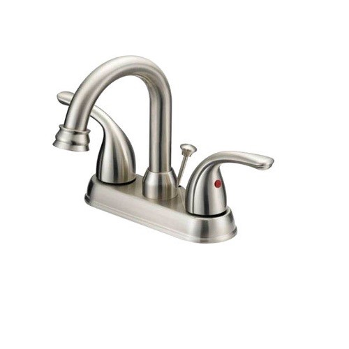 [4543948] Oakbrook Collection Chrome Coastal Two-Handle Bathroom Sink Faucet 4 in