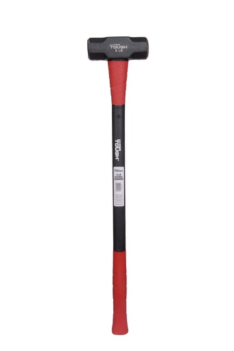 [470011121] Hyper Tough 8lb Sledge Hammer with Double Injection Fiberglass 34  Handle