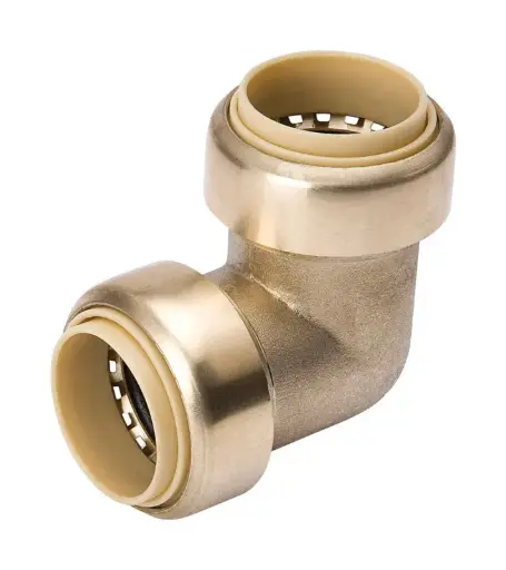 [4898698] Proline 4898698 0.25 Push X 0.25 in. Dia. Push Brass 90 Deg Elbow