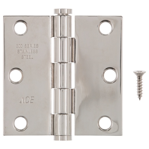 [5019900] Ace 3 in. L Stainless Steel Residential Door Hinge 1 Pk