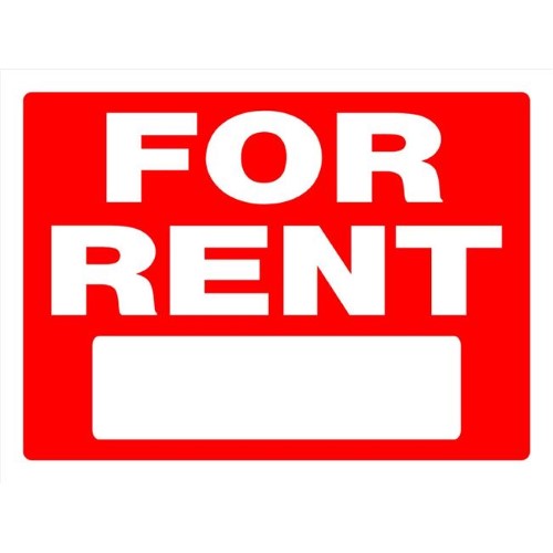 [5028218] FOR RENT SIGN RED 18X24"