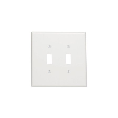 [518646] WHT 2-TOGGLE WALL PLATE.