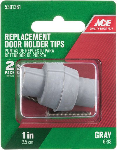 [5301361] DOOR STOP TIP 1" GRY 2PK