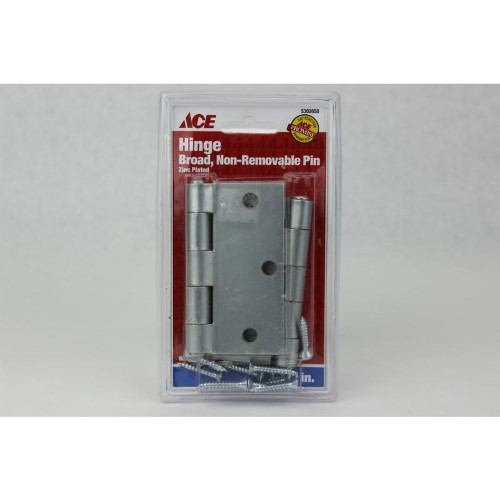 [5302658] Ace 3-1/2 in. L Zinc-Plated Broad Hinge 2 Pk