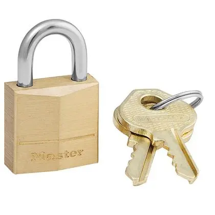 [54949] Master Lock 3/4 in. H X 7/16 in. W X 3/4 in. L Brass Pin Cylinder Exterior Padlock