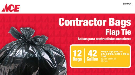 [6186704] ACE BAG 42GAL 12CT FLAP