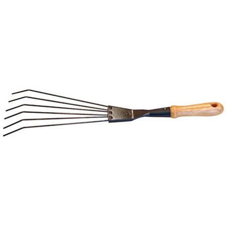 Ace 6 Tine Aluminum Shrub Rake Wood Handle | Ferreteria Maderas 3C