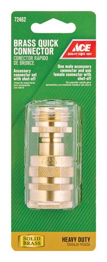 [72462] Ace Brass Threaded Male/Female Quick Connector Coupling