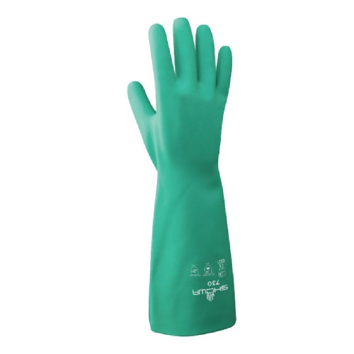[7802986] Showa Unisex Indoor/Outdoor Chemical Gloves Green M 1 Pair