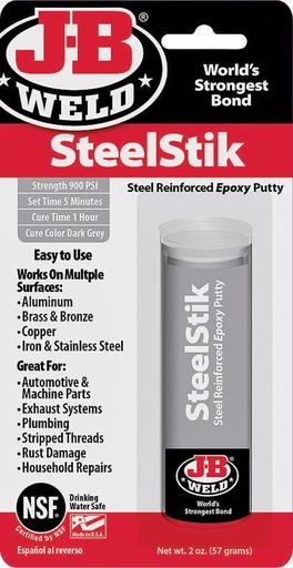 [8167629] J-B Weld Steel Stik High Strength Automotive Epoxy Putty 2 Oz